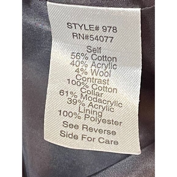 Cabi Women’s Houndstooth Knit-Sleeve Full Zip Jacket Size 12 Lined Black Tan - Picture 4 of 10